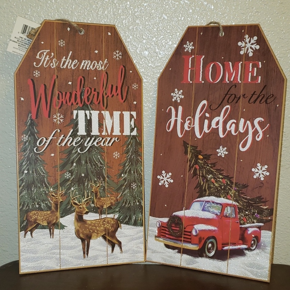Rustic Christmas signs